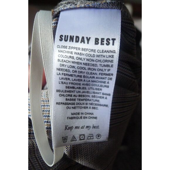 Aritzia Sunday Best Plaid High Waist Paper Bag Cuffed Short - Gray 4 - Picture 4 of 5